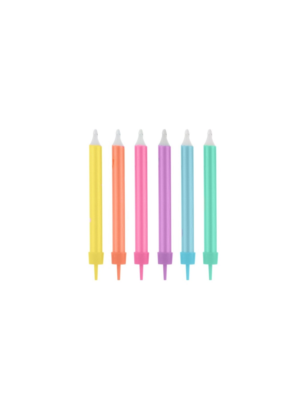 Tortová sviečka - "Pastelky" pastelové farby - 12ks
