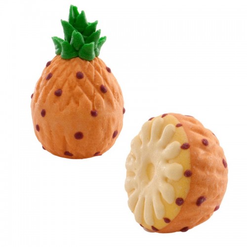 Dekora Cukrová dekorácie 3D -  ananás - celý / polovica - 2ks