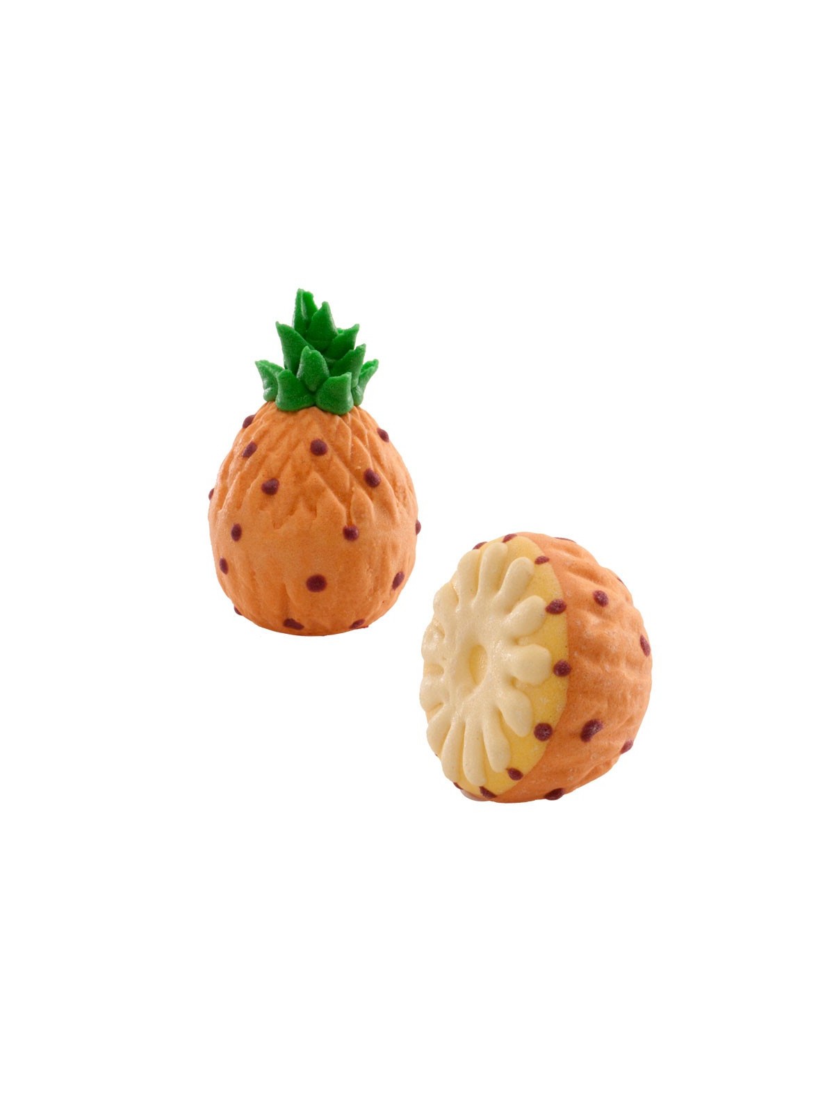 Dekora Zuckerdekoration 3D - Ananas - ganz / halb - 2St