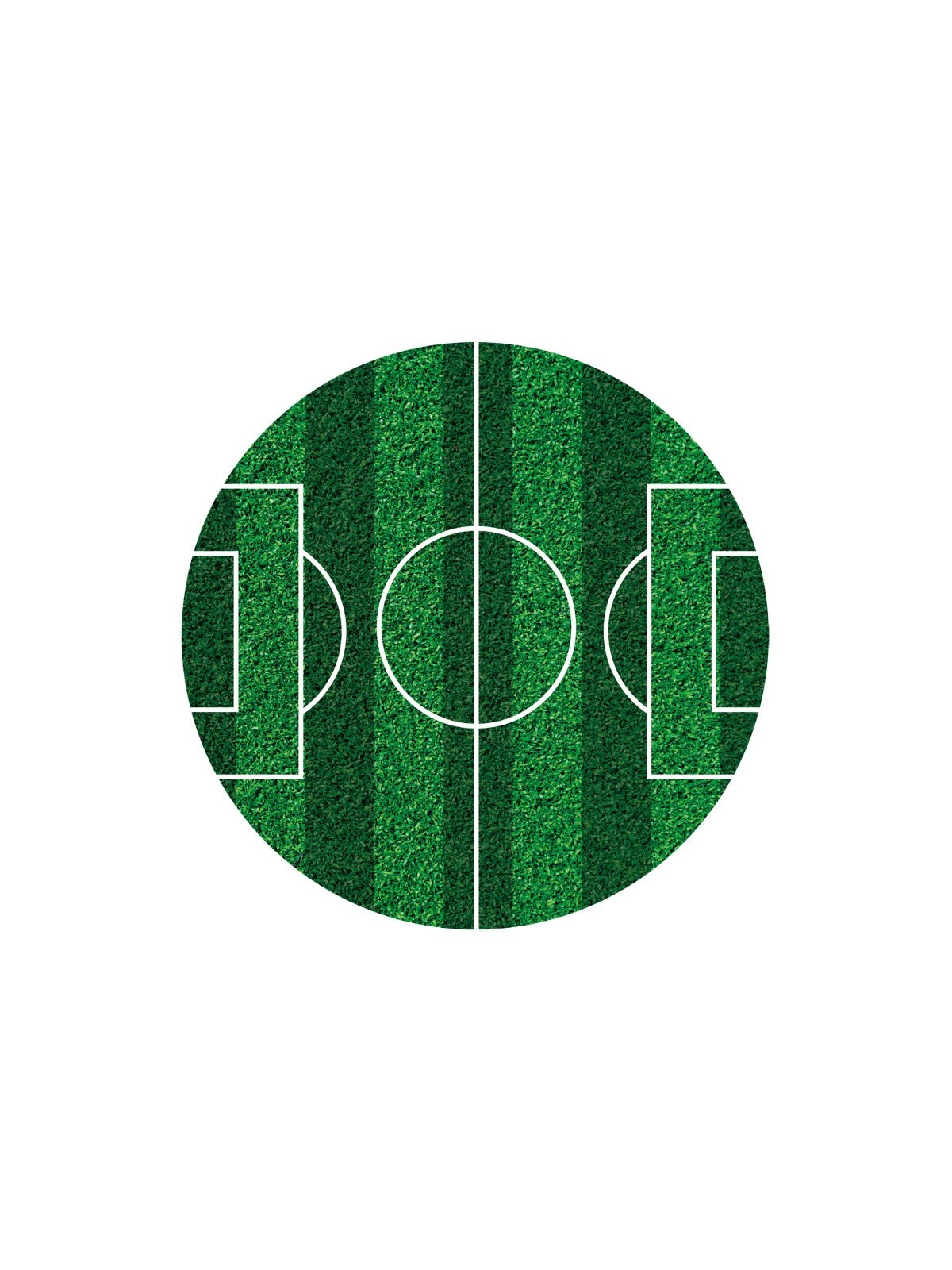 Dekora - fondánový list - futbalové ihrisko -16cm