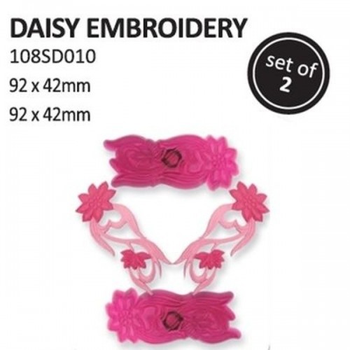 JEM Daisy Embroidery - patchwork - sedmikrásky 2 ks