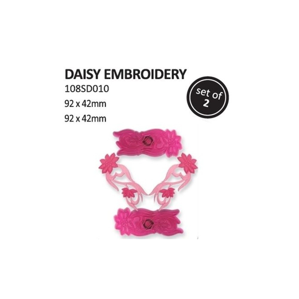 JEM Daisy Embroidery - patchwork - daisy 2pcs