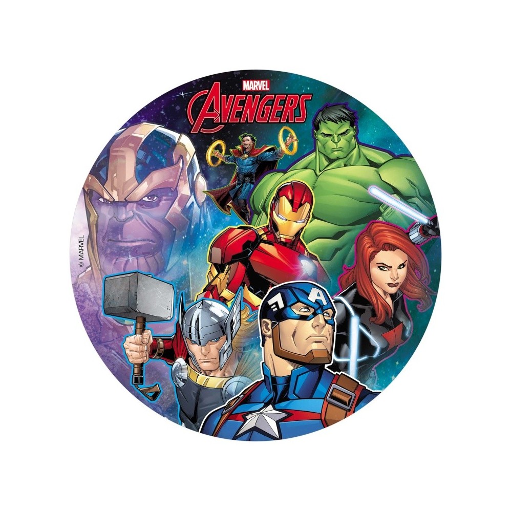 Dekora - sugar edible disc - Avengers  -20cm