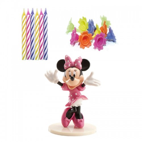 Decoration decorative set - Minnie + 10 candles