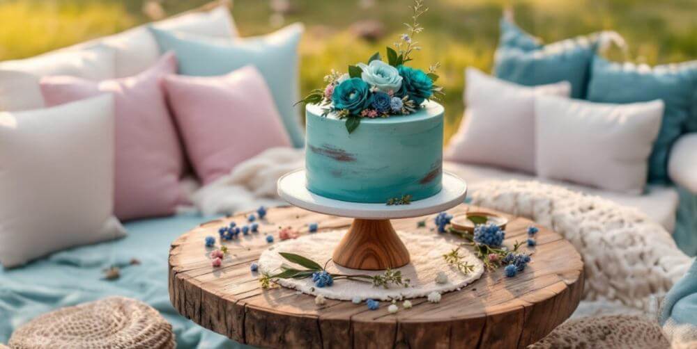 Turquoise cake